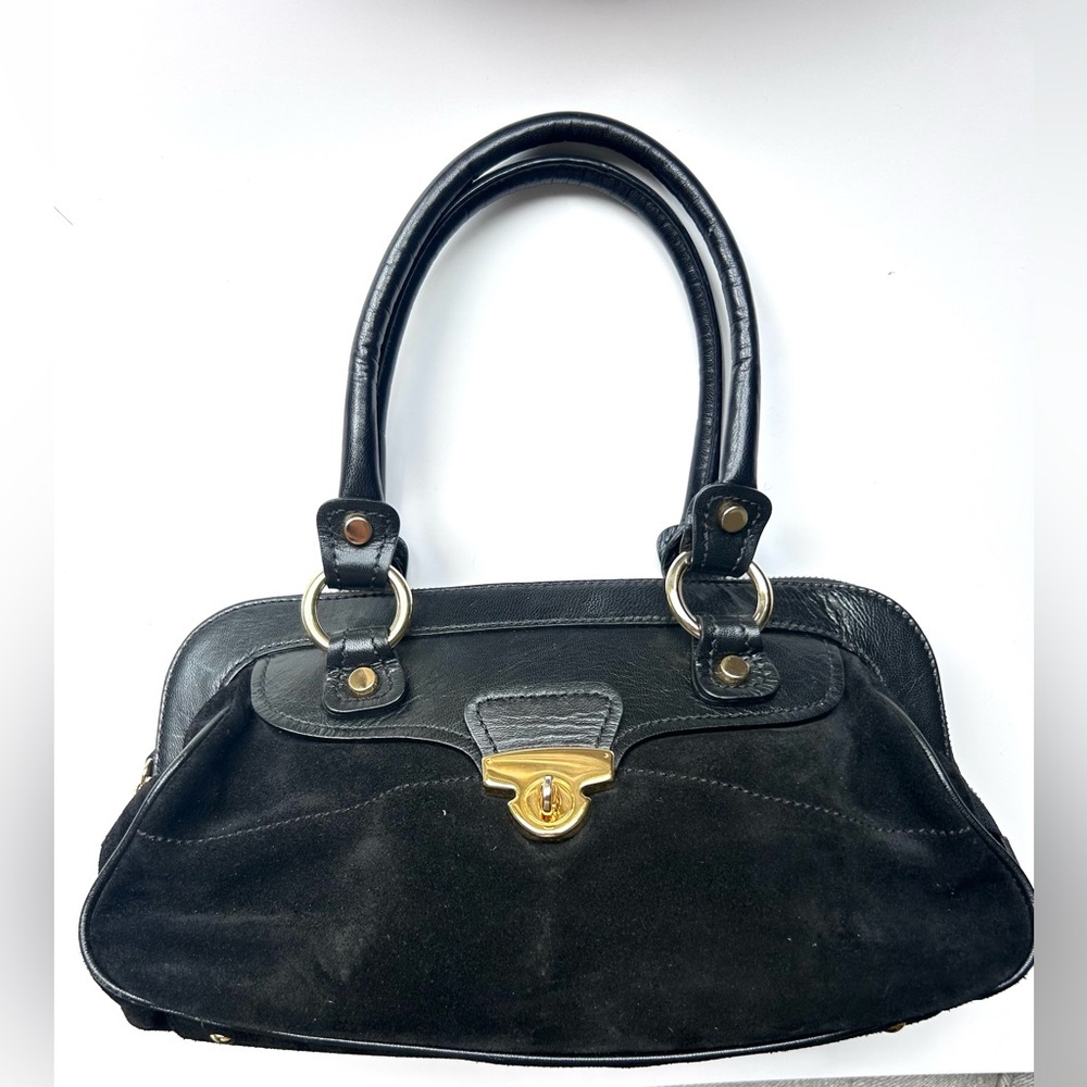 CRISTHELEN b leather suede Handbag Satchel
Doctor Bag black